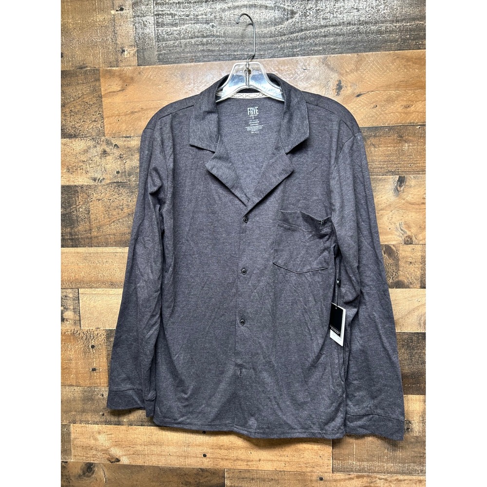 Frye Premium Sleepwear Men's Jersey Notch Collar Top Lounge‎ Shirt - Small